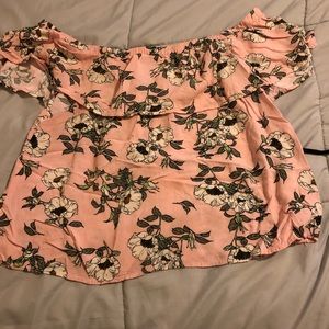 Off the shoulder ruffle top